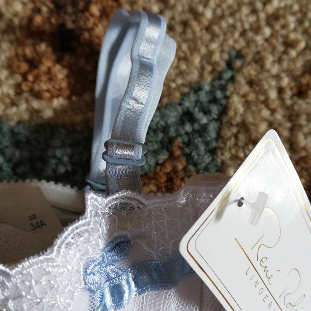 Rene Rofe White Lace Bra - Picture 6 of 14